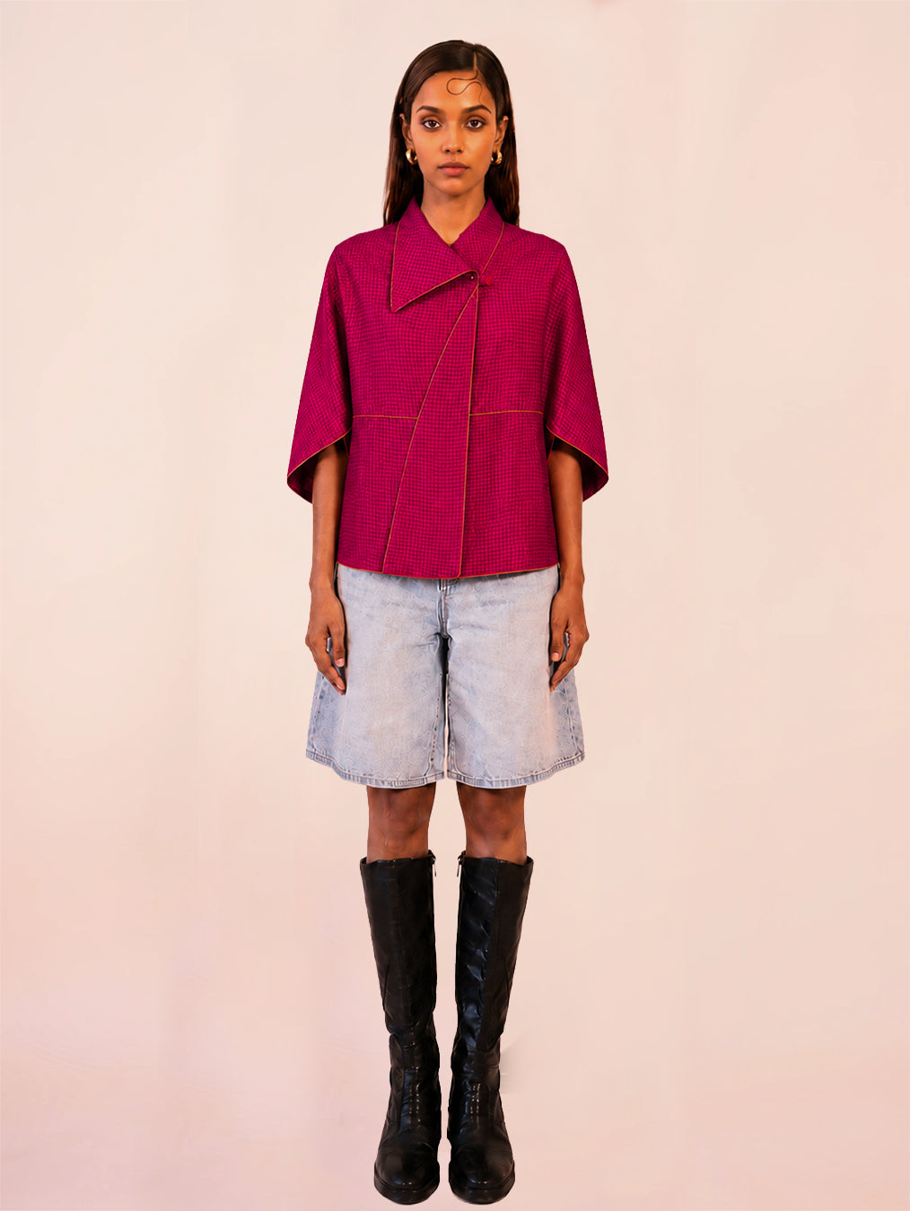 PATANG TOP is our one-of-a-kind top, handcrafted in-house from a single square of fabric, folded seamlessly into form without any cuts or waste.