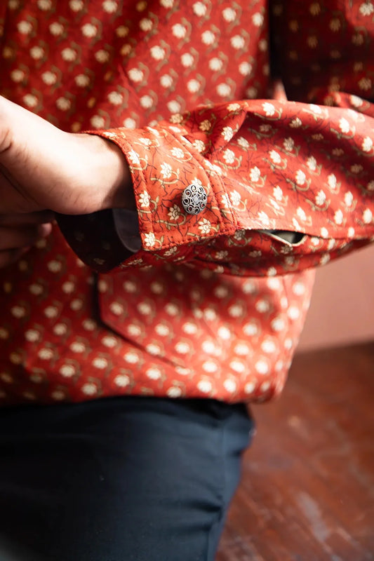 AKSA Bomber II, printed brown oversized bomber jacket