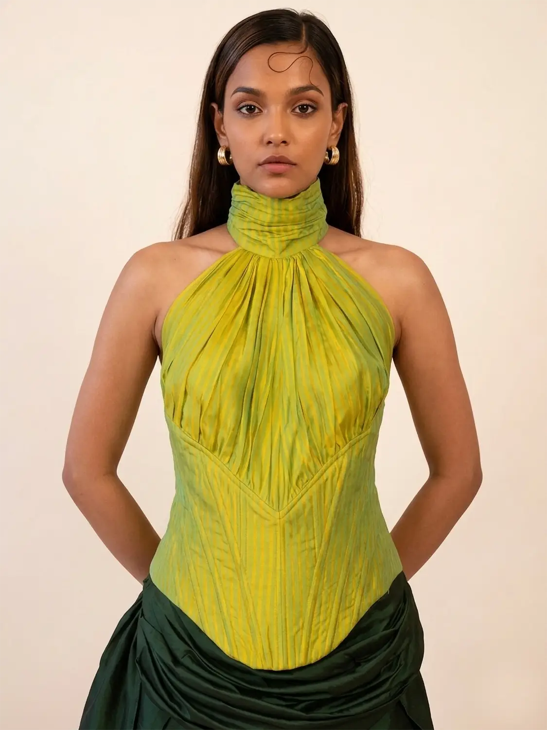 ARHA CORSET is our one-of-a-kind pure silk corset, handcrafted in-house using pure silk.