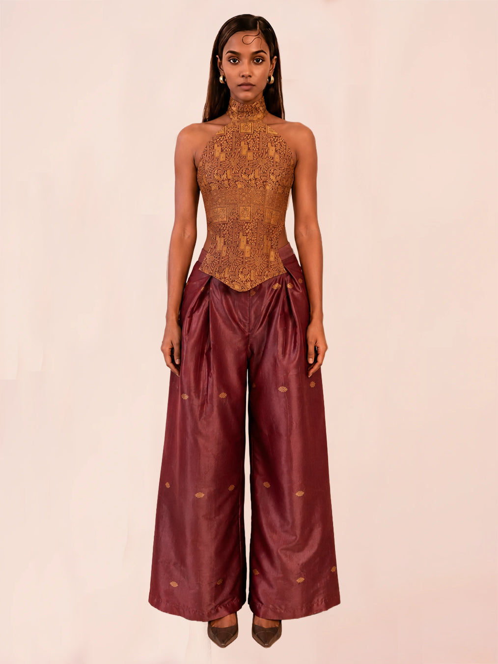 AURELIA PANTS are our one of a kind pants, crafted in-house from a pure silk vintage saree.