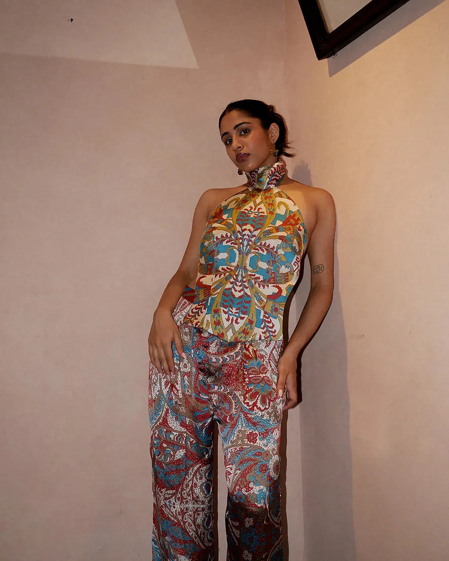 Apsara, inspired from by early indian cholis, our one of a kind, backless top, made using pre loved vintage silk sarees. 