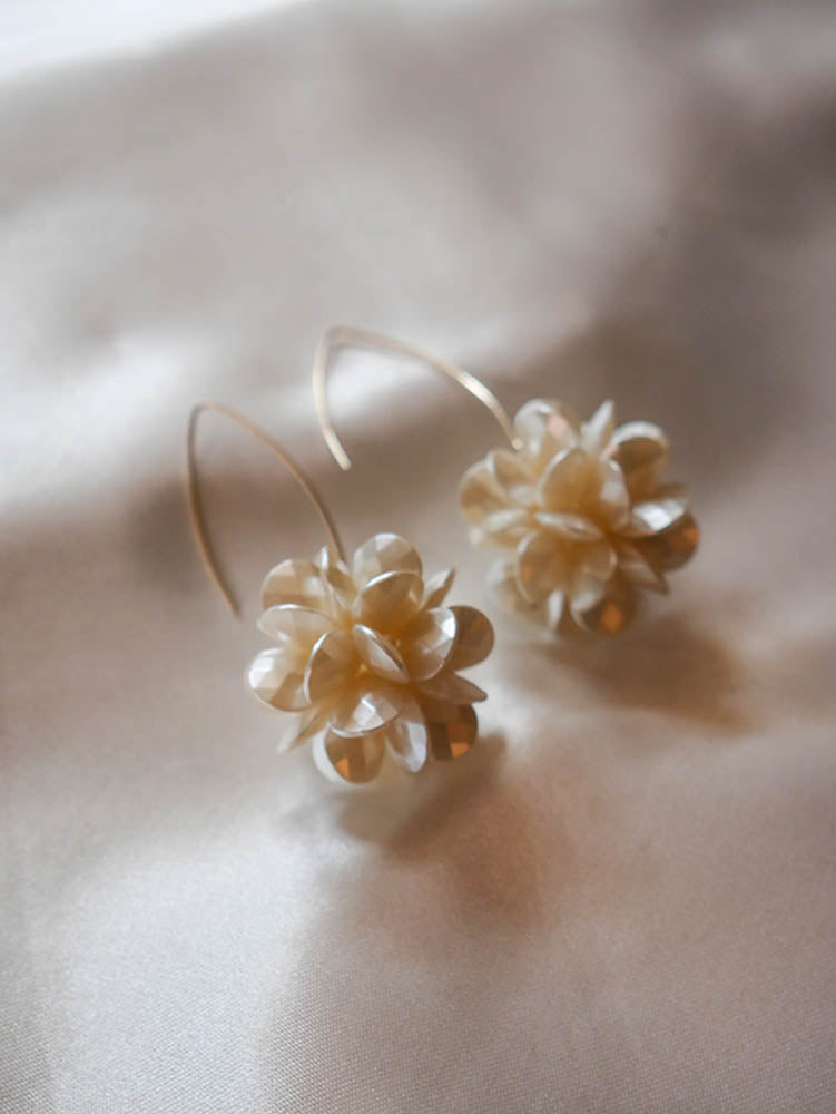 Ivory Bloom Dangle Earrings