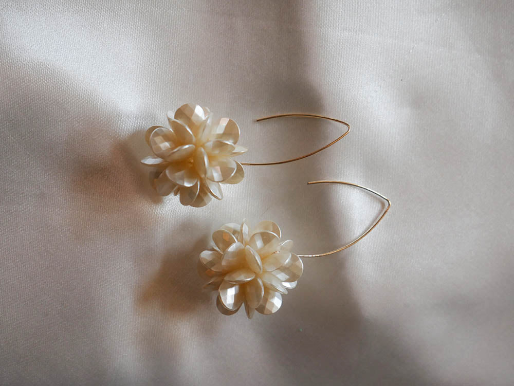 Ivory Bloom Dangle Earrings