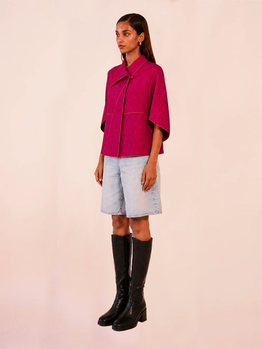 PATANG TOP is our one-of-a-kind top, handcrafted in-house from a single square of fabric, folded seamlessly into form without any cuts or waste. 