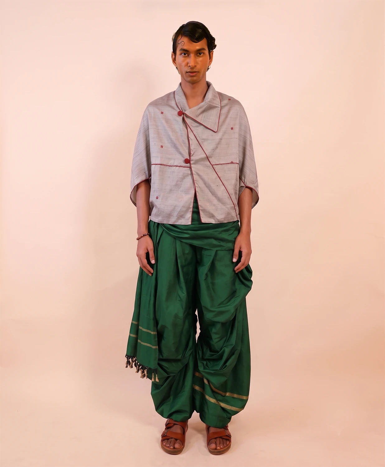 PATANG TOP is our one-of-a-kind top, handcrafted in-house from a single square of fabric,