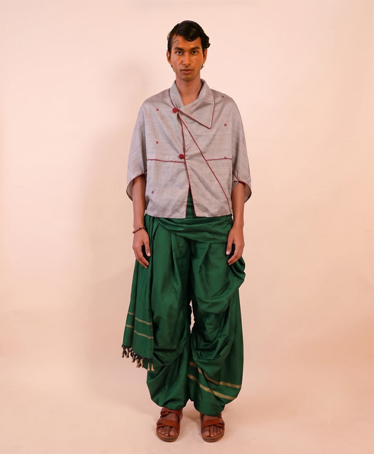 PATANG TOP is our one-of-a-kind top, handcrafted in-house from a single square of fabric,