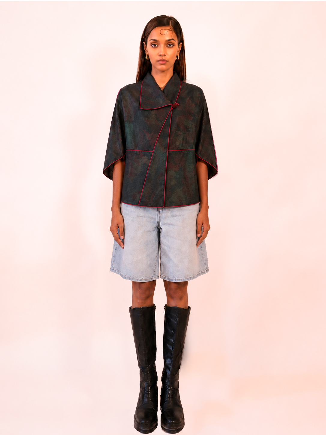 PATANG TOP is our one-of-a-kind top, handcrafted in-house from a single square of fabric, folded seamlessly into form without any cuts or waste.