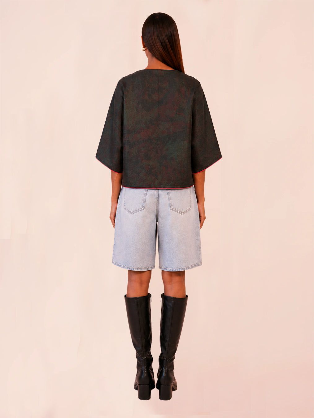 PATANG TOP is our one-of-a-kind top, handcrafted in-house from a single square of fabric, folded seamlessly into form without any cuts or waste.