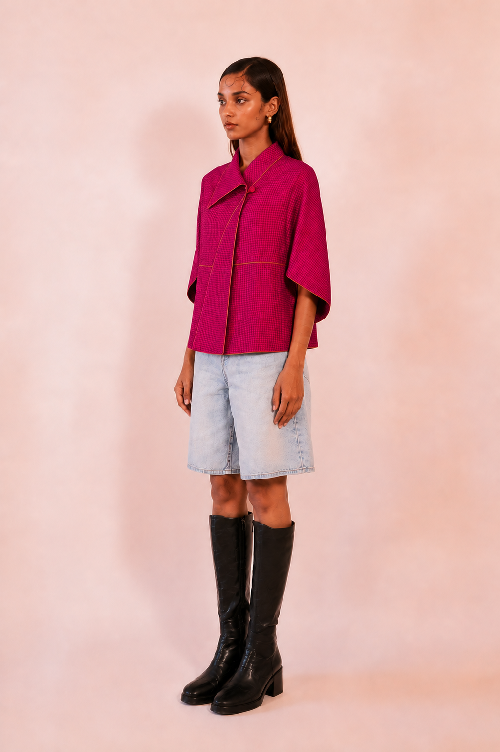 PATANG TOP is our one-of-a-kind top, handcrafted in-house from a single square of fabric, folded seamlessly into form without any cuts or waste. 