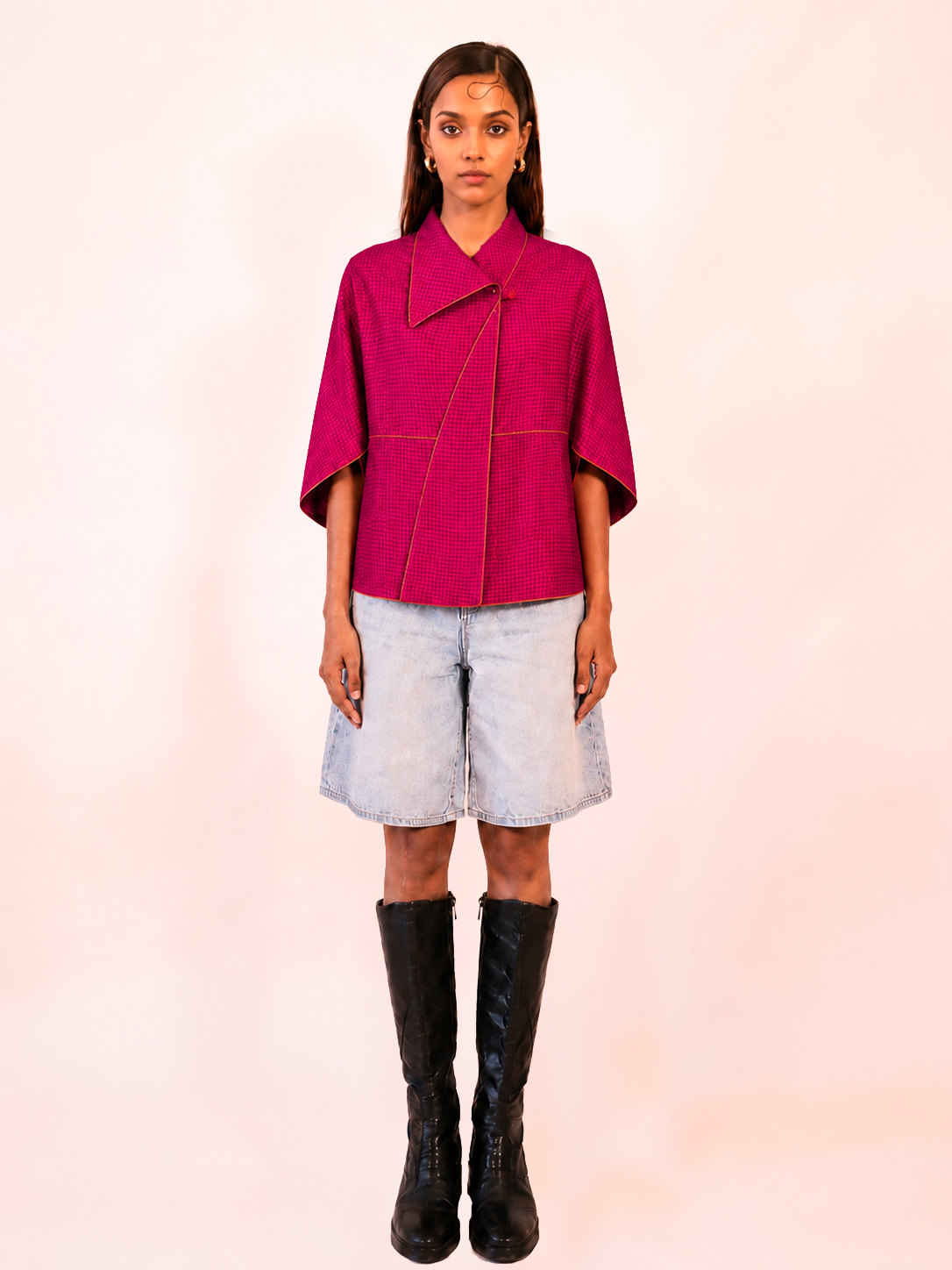 PATANG TOP is our one-of-a-kind top, handcrafted in-house from a single square of fabric, folded seamlessly into form without any cuts or waste. 