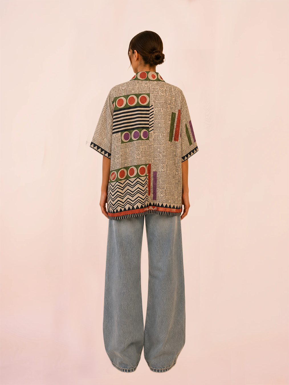 RAGA VII is our one-of-a-kind oversized printed shirt, handcrafted in-house using a vintage silk saree.