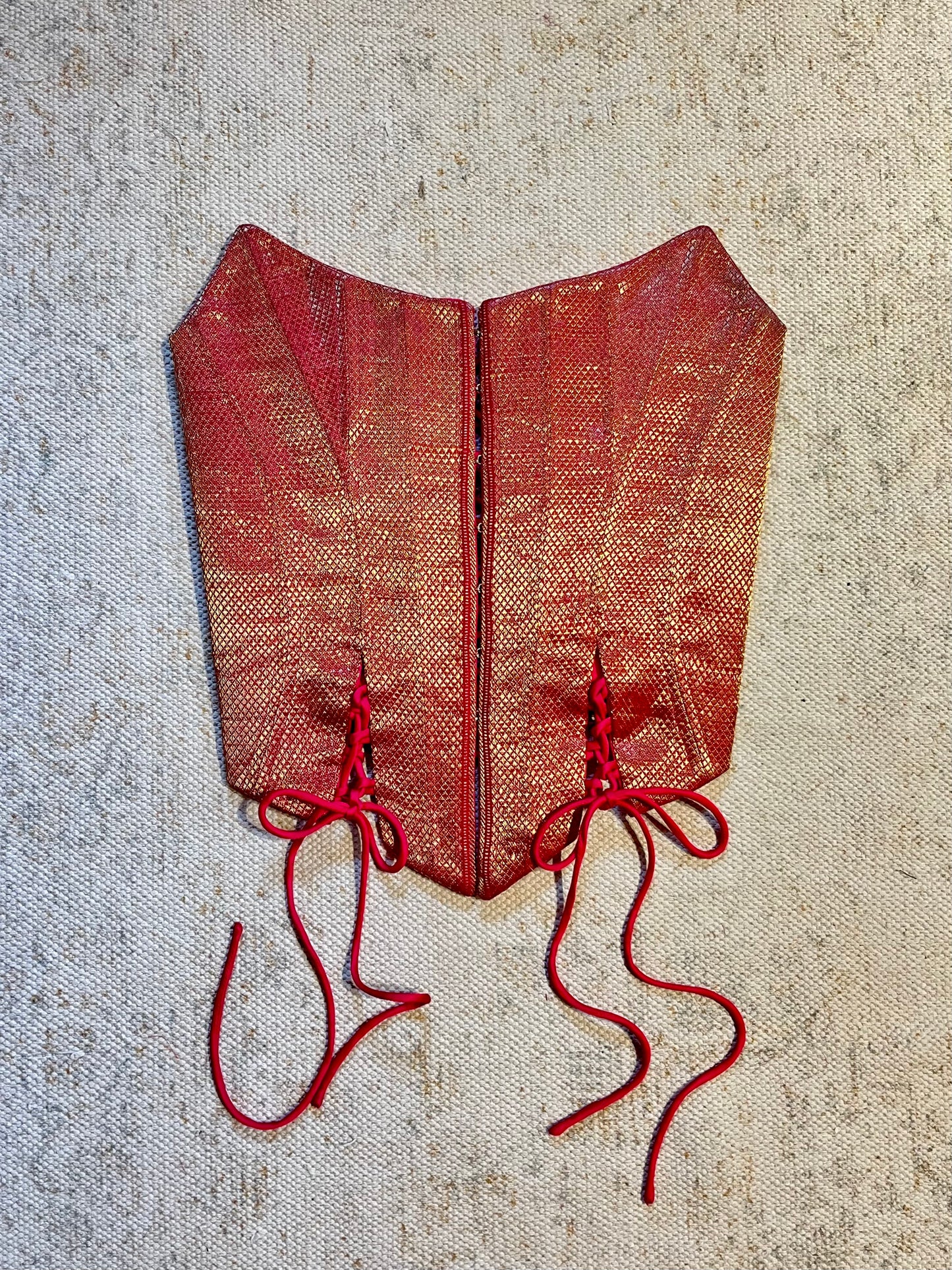 RAINA is our one-of-a-kind four-panel corset, handcrafted in-house using a vintage silk saree.