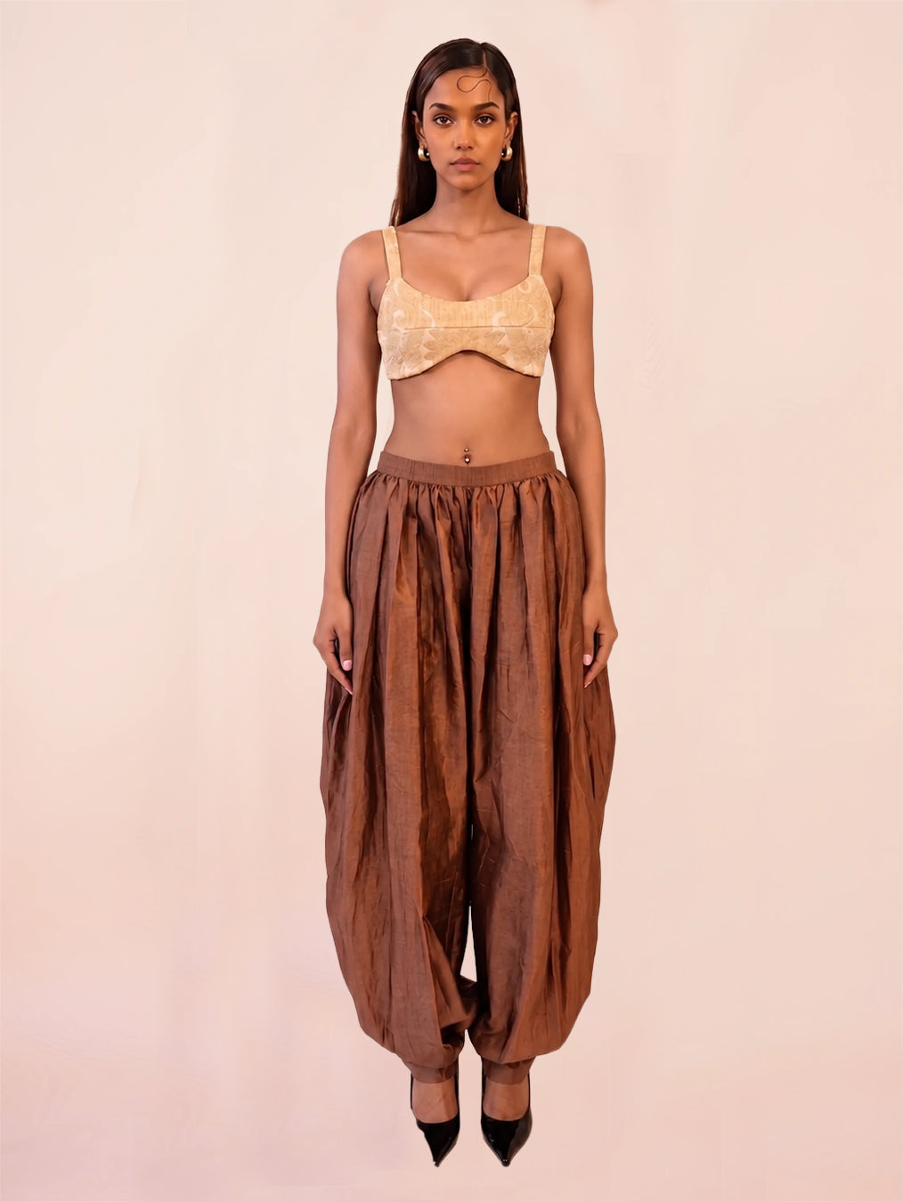 SIARA PANTS are our one of a kind pants, crafted in-house from pure silk.