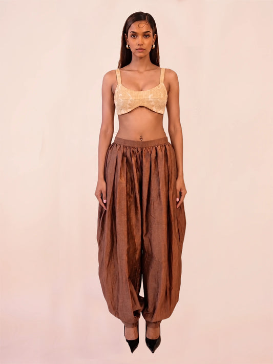SIARA PANTS are our one of a kind pants, crafted in-house from pure silk.