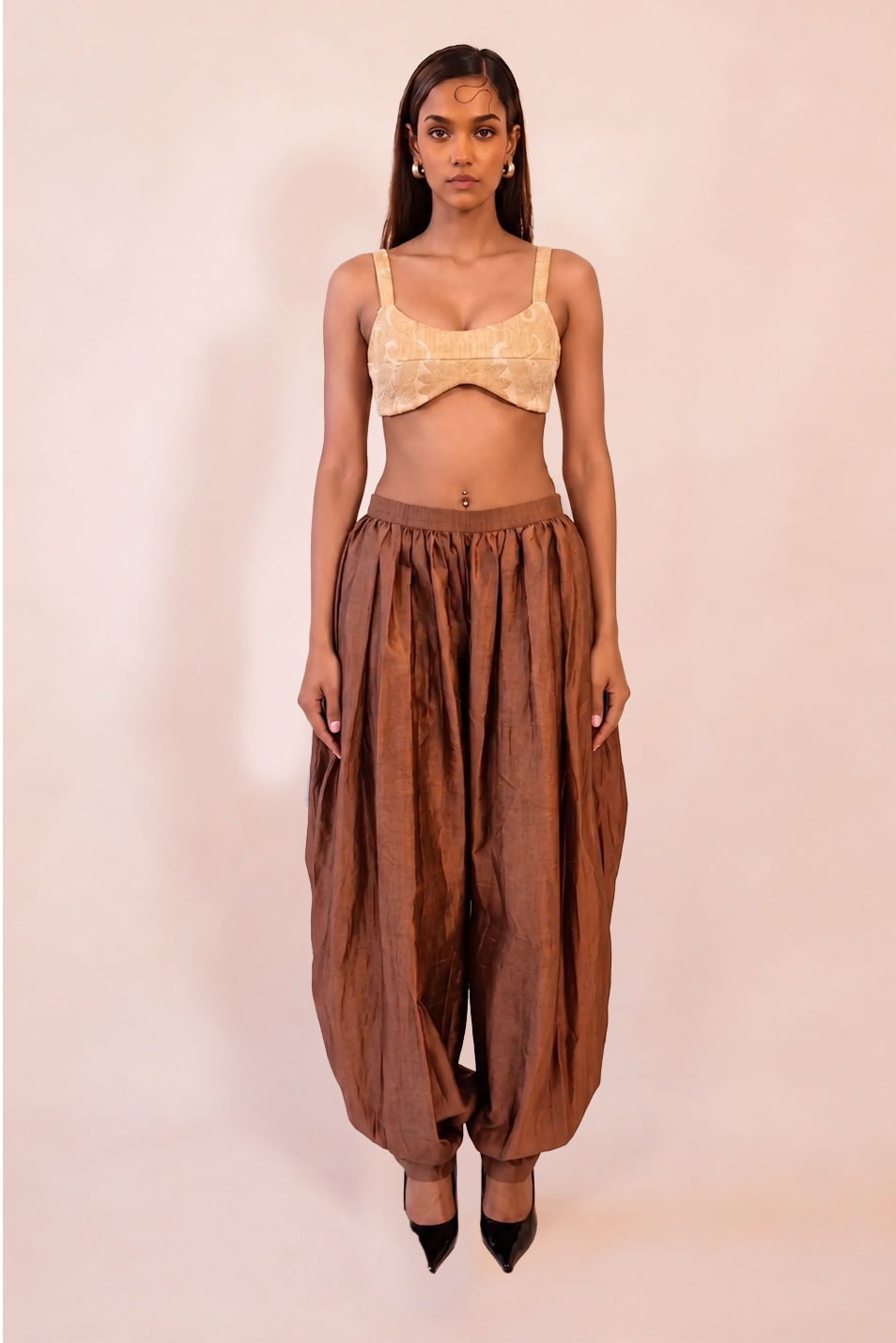 SIARA PANTS are our one of a kind pants, crafted in-house from pure silk.