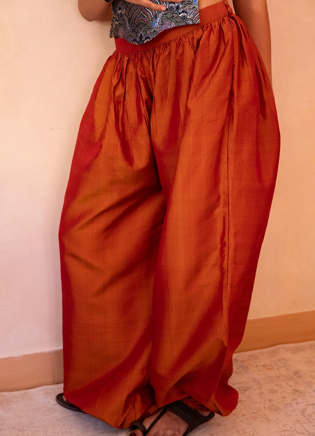 SIARA PANTS I are our one of a kind pants, crafted in-house from pure silk. 