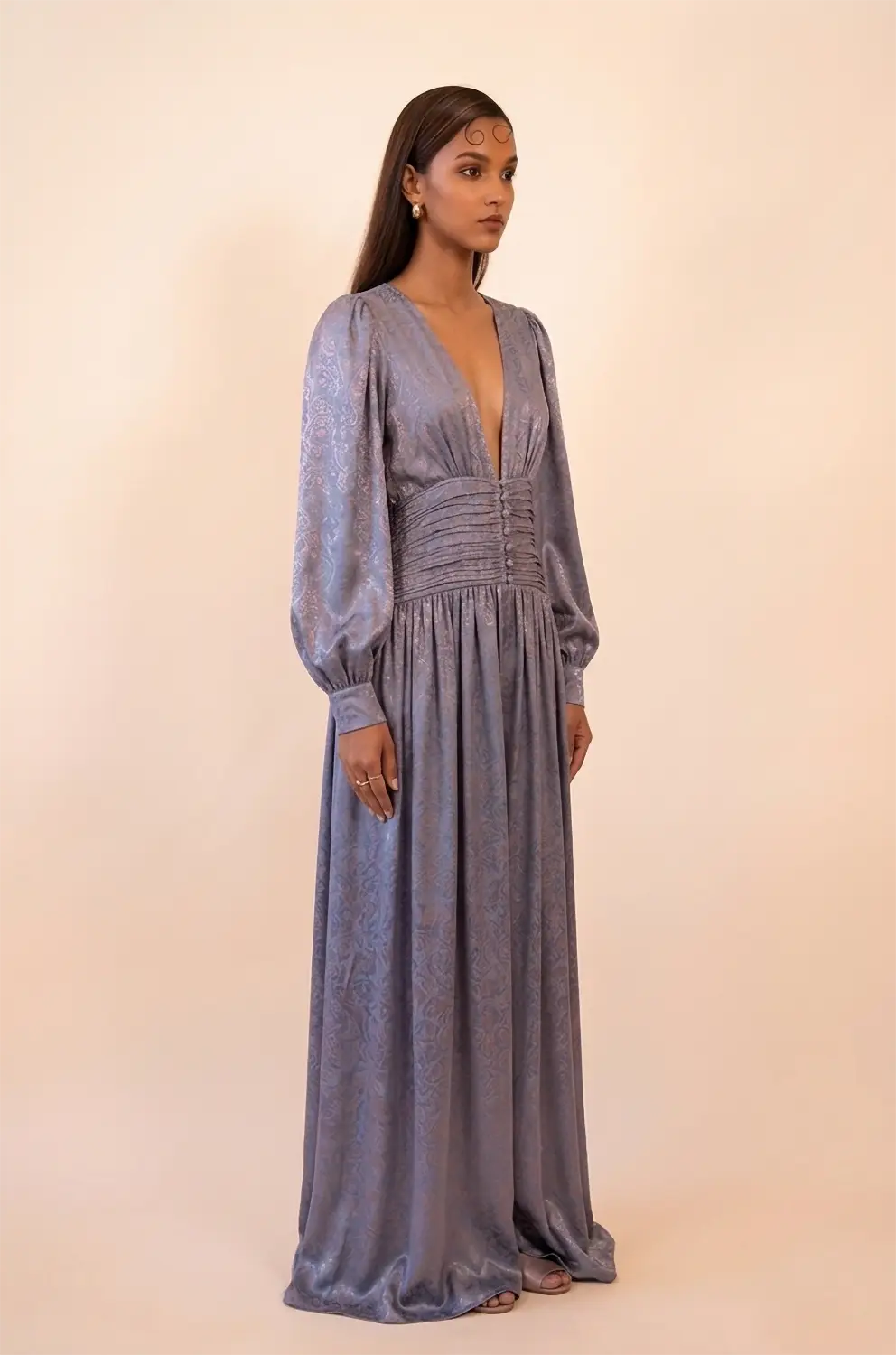 TAARA Dress is a one of a kind piece, handcrafted in house from pure silk. 