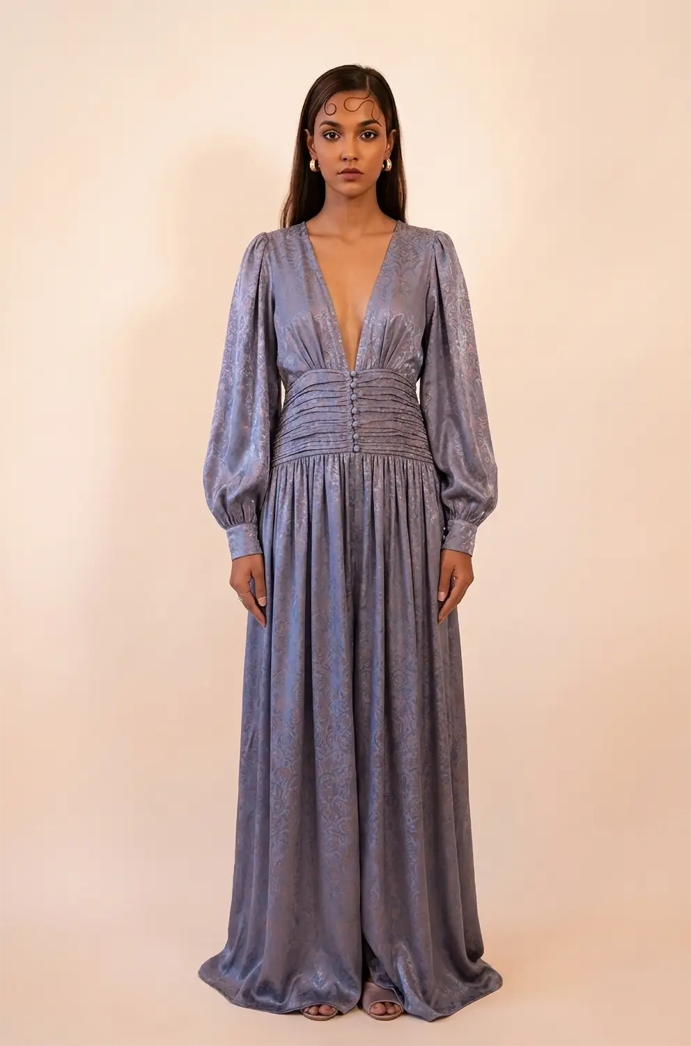 TAARA Dress is a one of a kind piece, handcrafted in house from pure silk. 