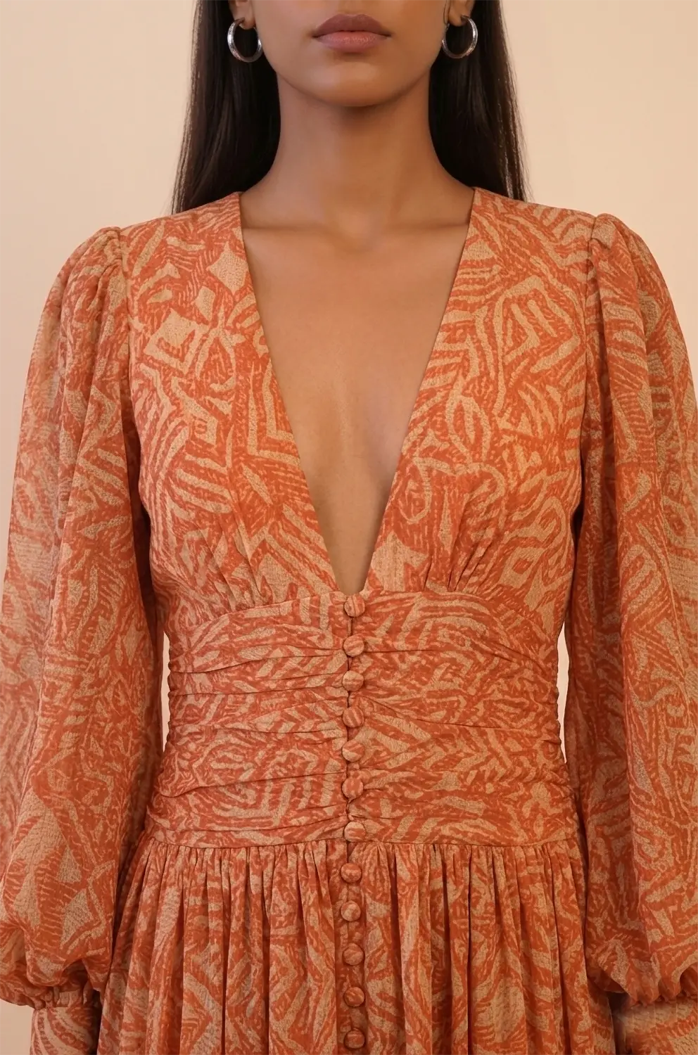 TAARA II Dress is a one of a kind piece, handcrafted in house from pure silk.