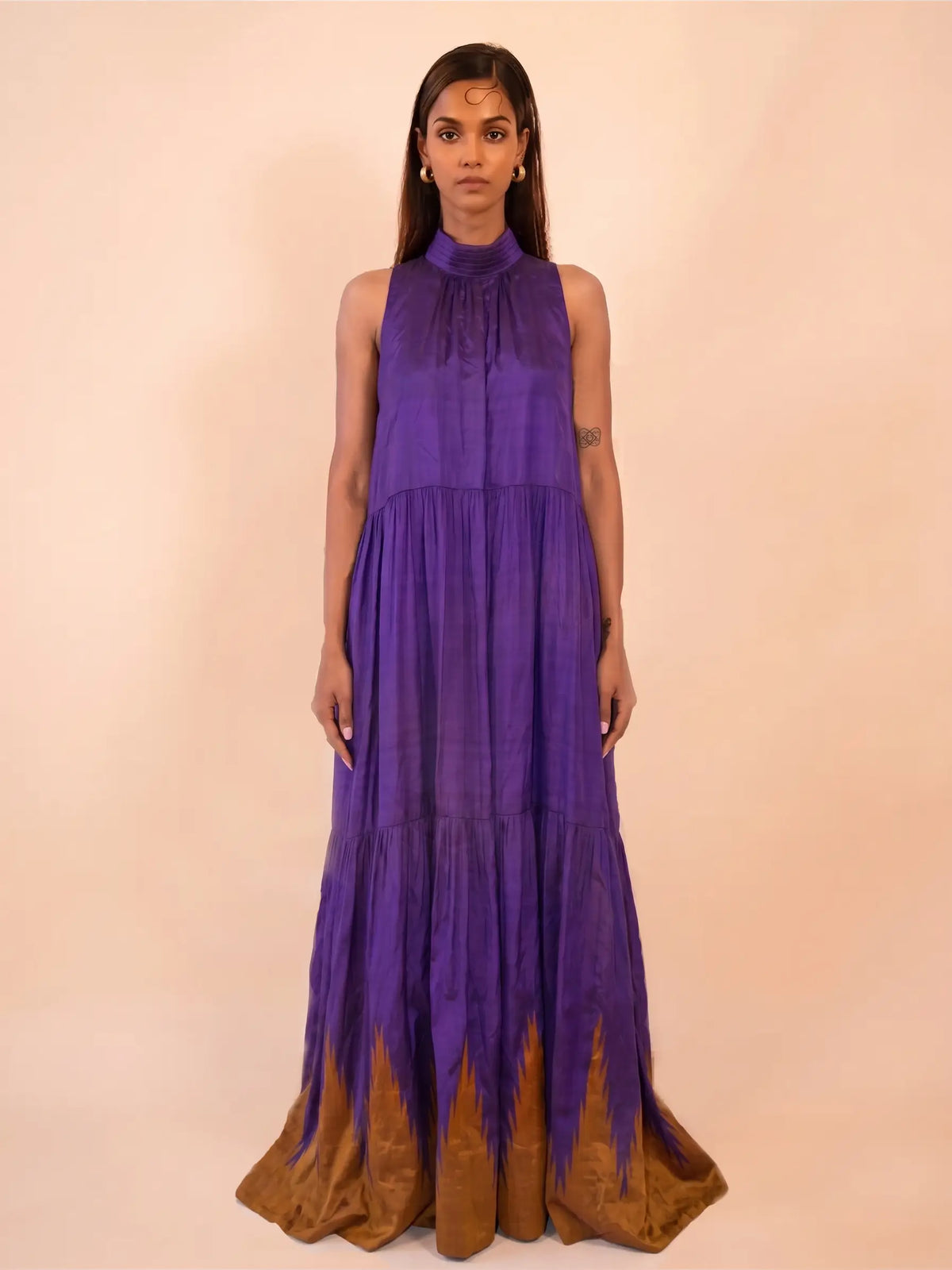 YAMI IV dress is our one-of-a-kind maxi dress, handcrafted in-house from pure silk. 