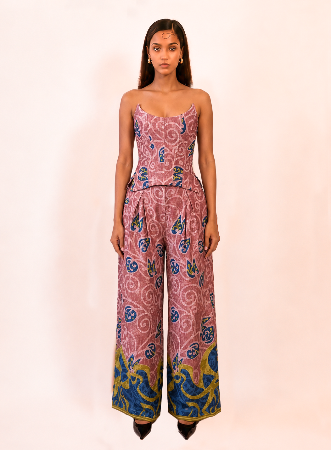 YUGA PANTS are our one of a kind pants, crafted in-house from printed pure silk.