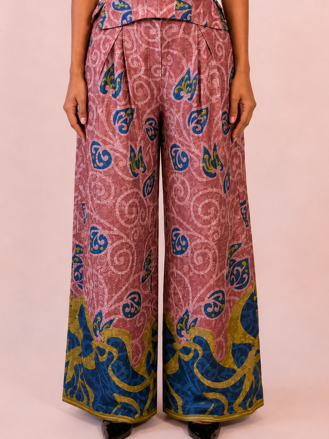 YUGA PANTS are our one of a kind pants, crafted in-house from printed pure silk.