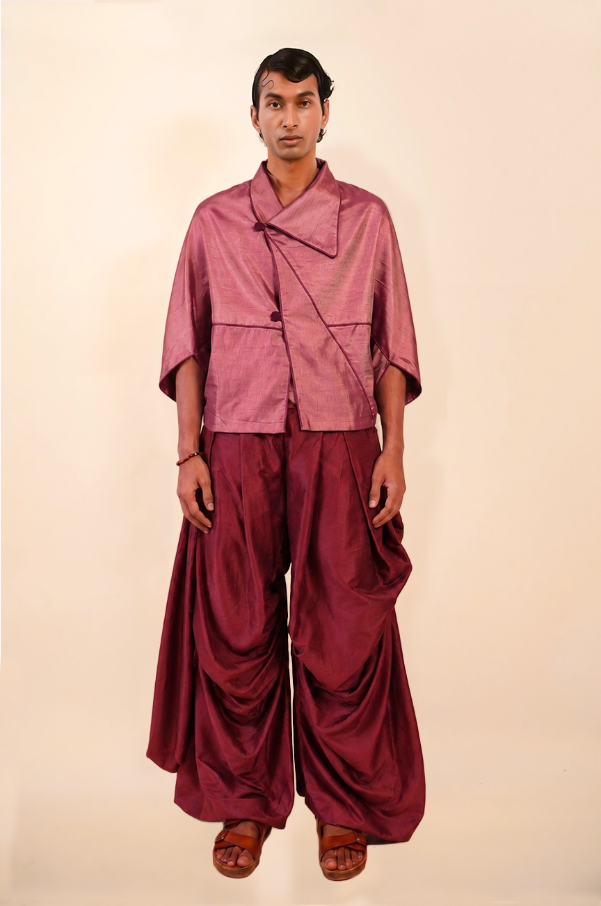 PATANG TOP is our one-of-a-kind top, handcrafted in-house from a single square of fabric, folded seamlessly into form without any cuts or waste. 